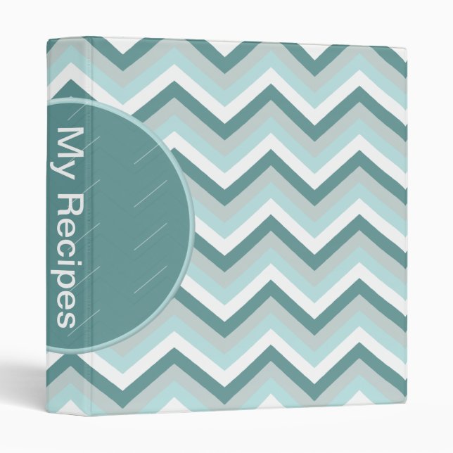 Seafoam Green Geometric Binder (Front/Spine)