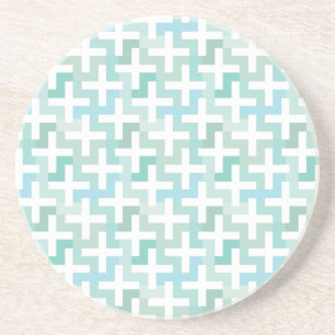 Seafoam Green Geometric Coaster