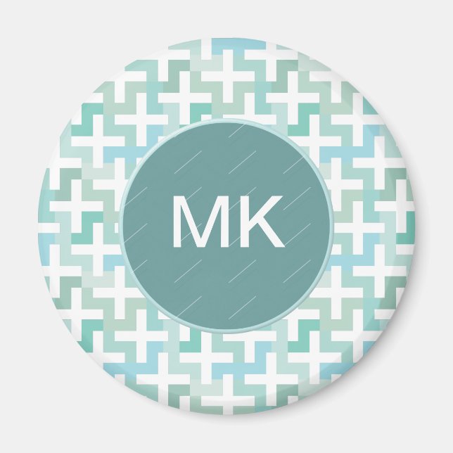 Seafoam Green Geometric Magnet (Front)