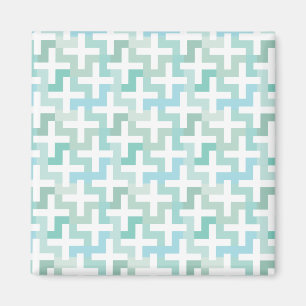 Seafoam Green Geometric Magnet