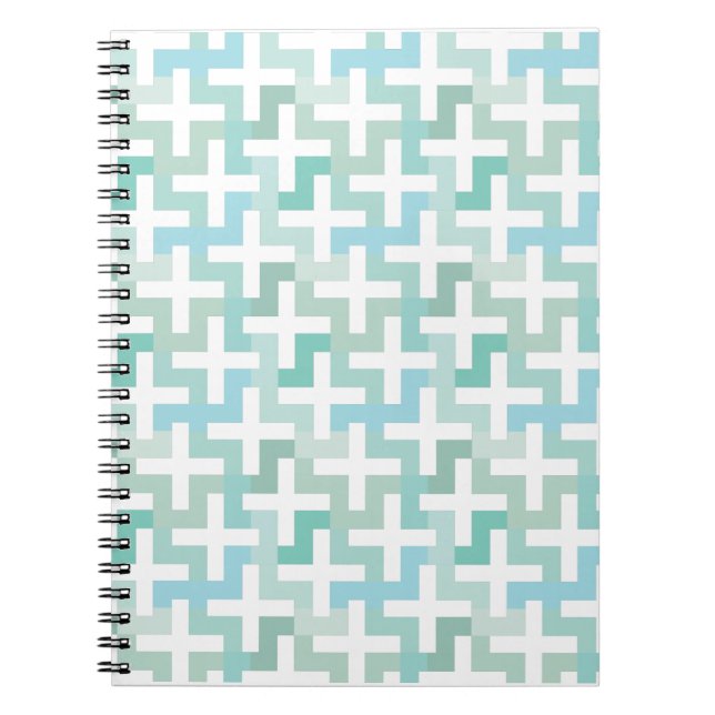 Seafoam Green Geometric Notebook (Front)