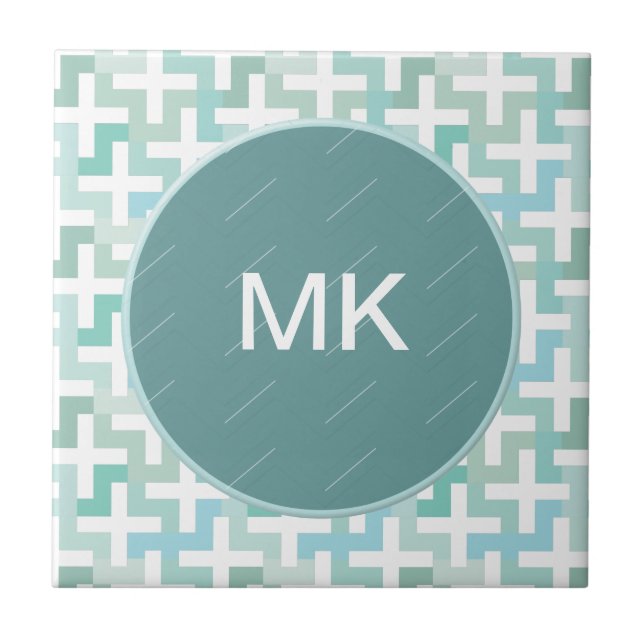 Seafoam Green Geometric Tile (Front)
