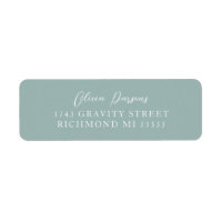 Seafoam Green Modern minima écrit l'adresse