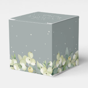 Seafoam Green Snowberry+Eucalyptus Bridal Shower Favor Box
