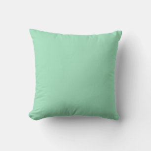 Seafoam Green Solid Color Throw Pillow