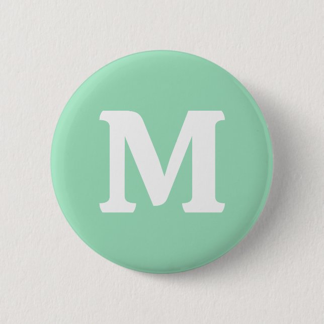 Seafoam Green Solid Colour 2 Inch Round Button (Front)