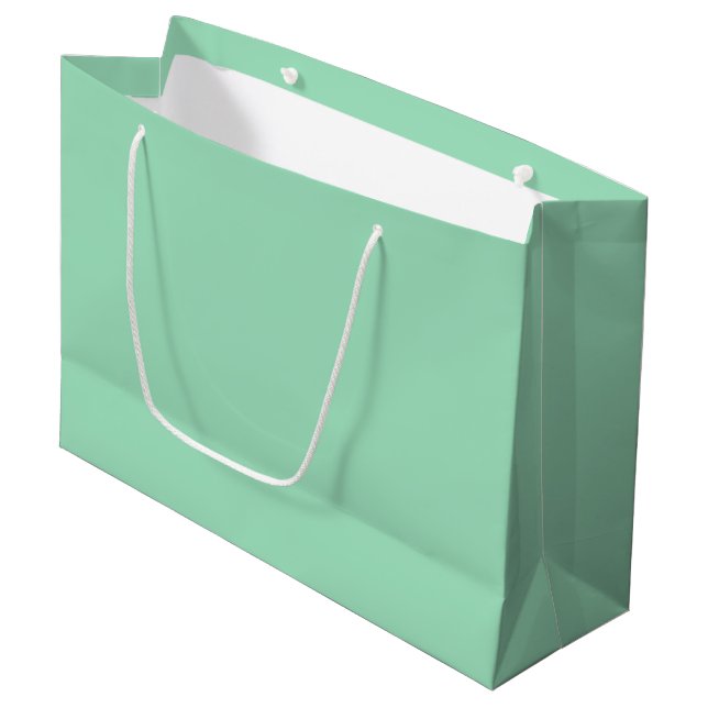Seafoam Green Solid Colour Large Gift Bag (Front Angled)