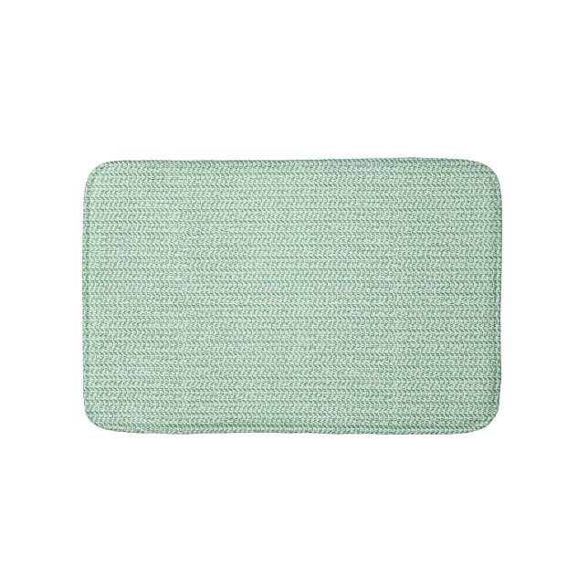 Seafoam Green Weave Mesh Look Bath Mat (Front)