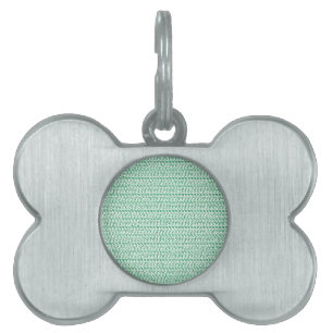 Seafoam Green Weave Mesh Look Pet Name Tag