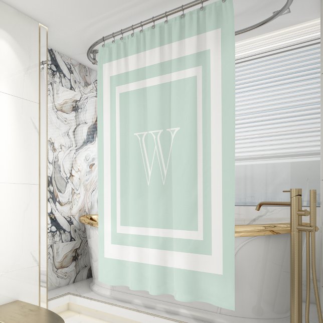 Seafoam Green White Framed Monogram (Creator Uploaded)