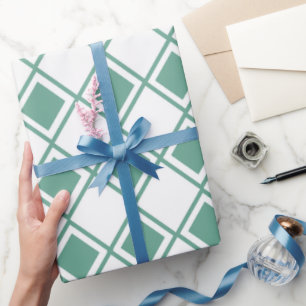 Seafoam Harlequin  Wrapping Paper