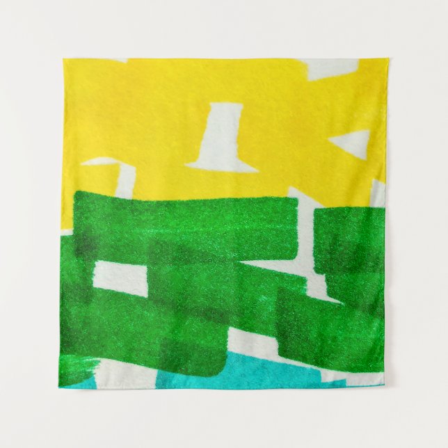 Seafoam Lilac Boho Hand Drawn Stroke. Fuchsia Hot  Tapestry (Front)