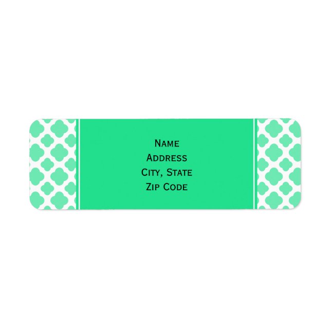 Seafoam Mint Green Quatrefoil Pattern (Front)