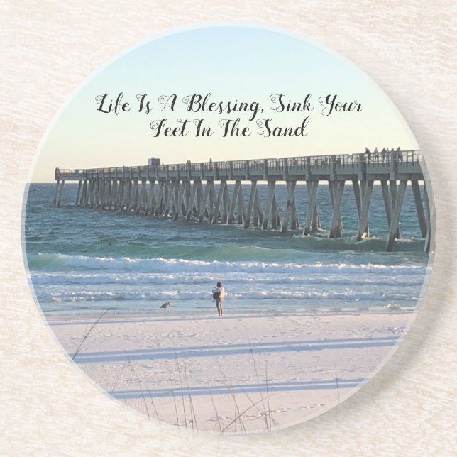 Seafoam Mouse Pad Coaster (Front)