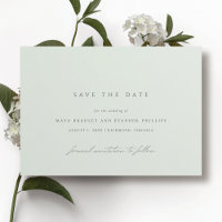 Seafoam | Simple Elegant Light Green Wedding