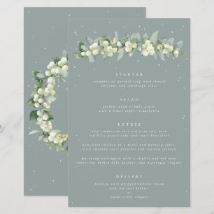 Seafoam Snowberry+Eucalyptus 4 Course Wedding Menu