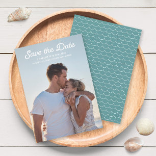Seafoam Waves Full Photo Enregistrer la carte Date