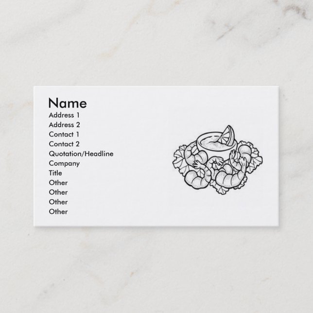 Seafod Business Card (Front)