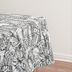 Seafood and Beer Tablecloth