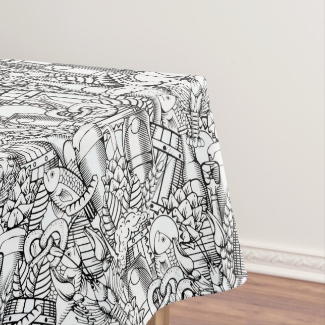 Seafood and Beer Tablecloth (In Situ)