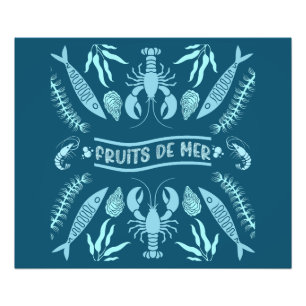 Seafood Art Decor Prints