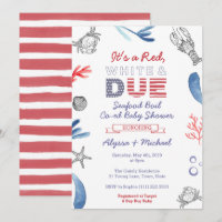 Seafood Boil Baby Shower, Red White and Due Blue