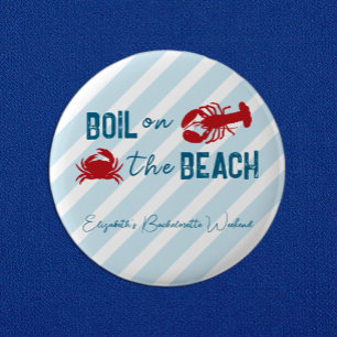 Seafood Boil Bachelorette Party 2 Inch Round Button