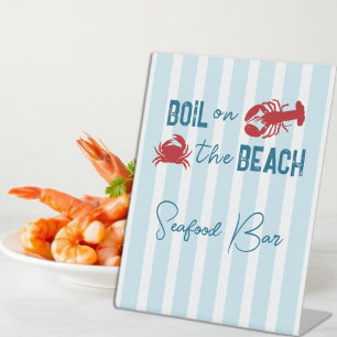 Seafood Boil Bachelorette Party Seafood Bar Pedestal Sign