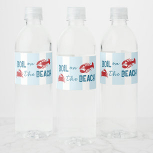 Seafood Boil Bachelorette Party Water Bottle Label