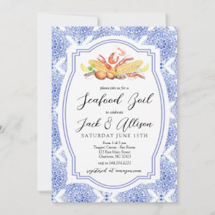 Seafood Boil Invitation, Low country Boil Shower Invitation