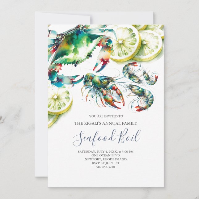 Seafood Boil Invitations (Front)