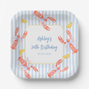 Seafood Boil Lobster Bake Birthday Paper Plates