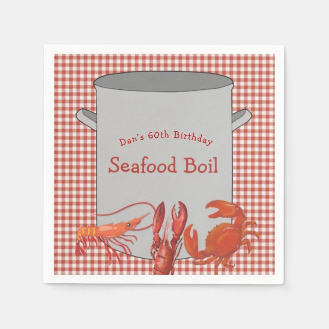 Seafood Boil  Personalized  Napkin (Front)
