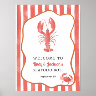 Seafood Boil Welcome Foam Board Poster