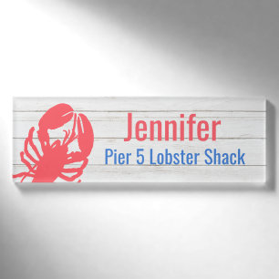 Seafood Business Name Tag