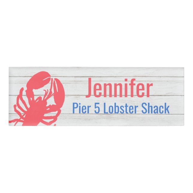 Seafood Business Name Tag (Front)