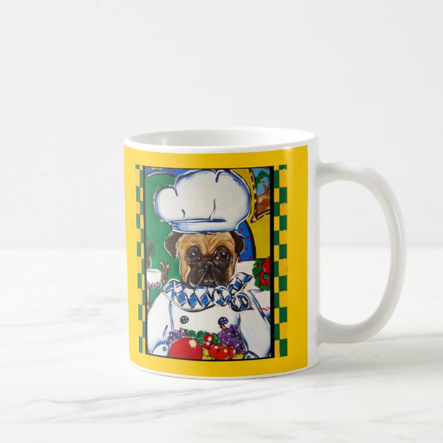Seafood Chef Pug Coffee Mug (Right)