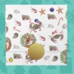 Seafood Crustacean Lobster Crab Christmas Tissue Paper<br><div class="desc">This design may be personalized by choosing the Edit Design option. You may also transfer onto other items. Contact me at colorflowcreations@gmail.com or use the chat option at the top of the page if you wish to have this design on another product or need assistance with this design. See more...</div>