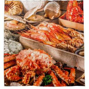 Seafood cuisine plate as an ocean gourmet dinner b