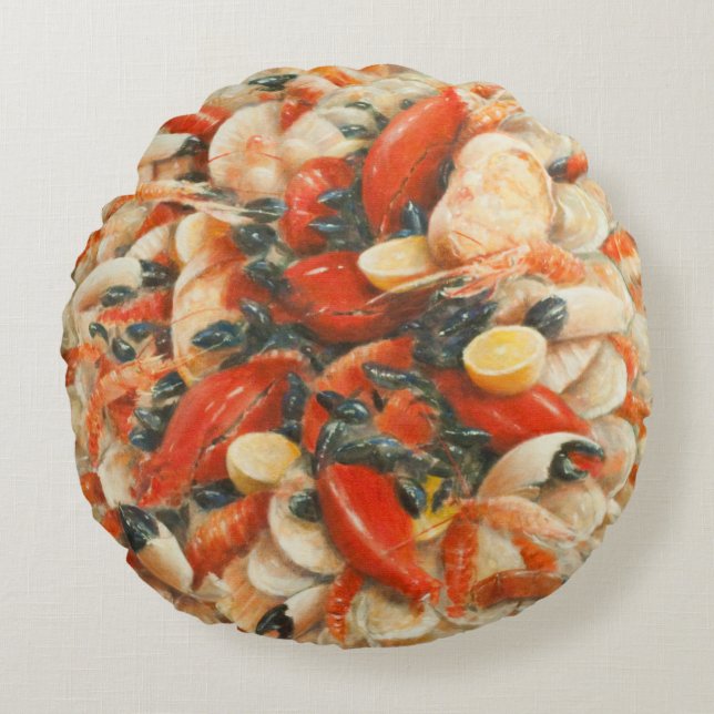 Seafood Extravaganza 2010 Round Pillow (Front)