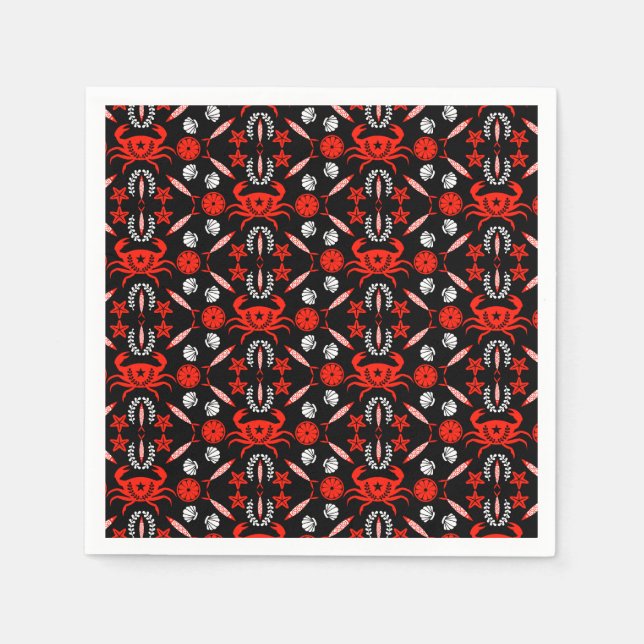 Seafood Foodie Gifts Napkin (Front)