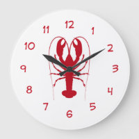 Seafood Kitchen Lobster Clock