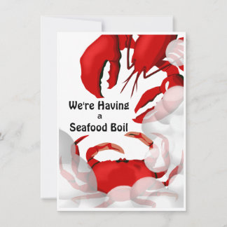 Seafood Lobster Crab Dinner Invitation