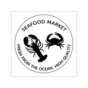 Seafood lobster Crab Market Crustacean  Self-inking Stamp