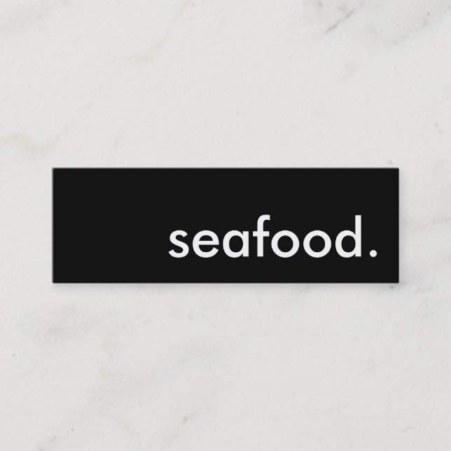 seafood. mini business card (Front)