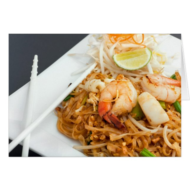 Seafood Pad Thai Fried Rice Noodles (Front Horizontal)
