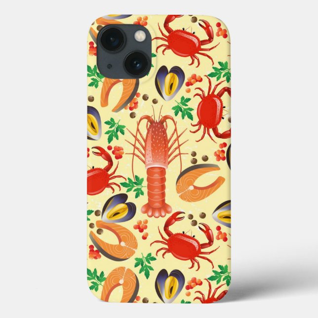Seafood Pattern Case-Mate iPhone Case (Back)