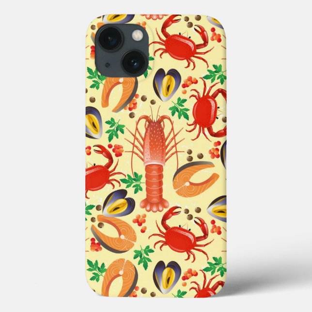 Seafood Pattern Case-Mate iPhone Case (Back)