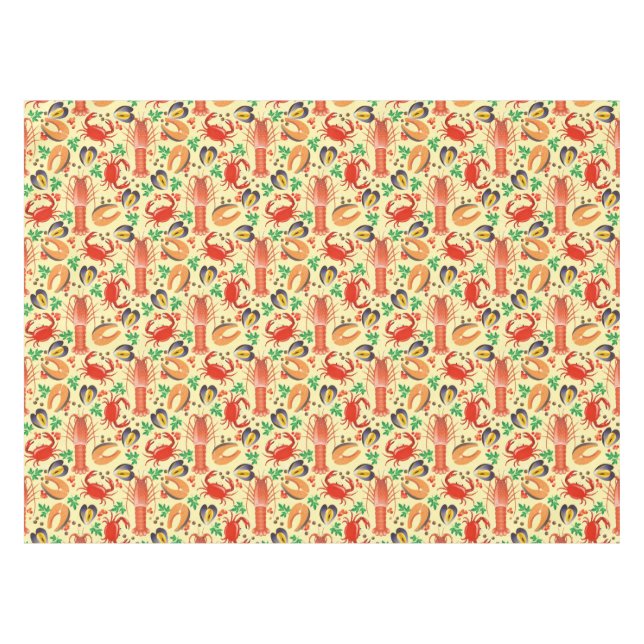 Seafood Pattern Tablecloth (Front (Horizontal))