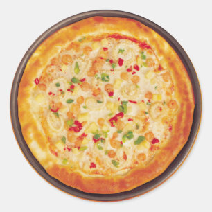 Seafood Pizza Classic Round Sticker